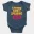 I Think She Is Speaking British English Short Sleeve Baby Onesie in Navy Color